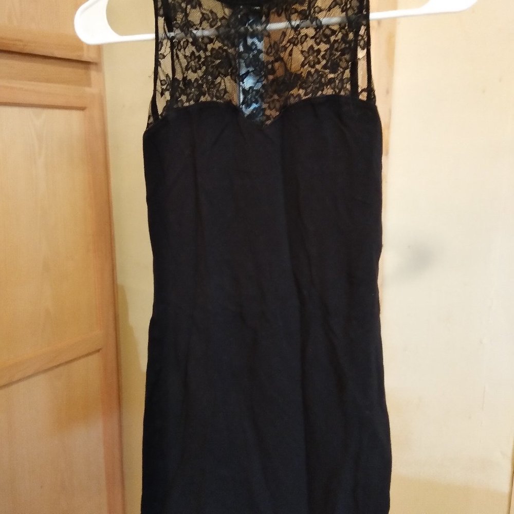H&M WOMEN'S BLACK LACE TOP DRESS